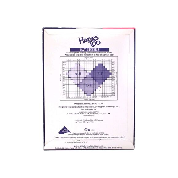 Vtg Hanes Pantyhose Day Sheer Control Top Sandalfoot Town Taupe Size CD - Picture 3 of 3